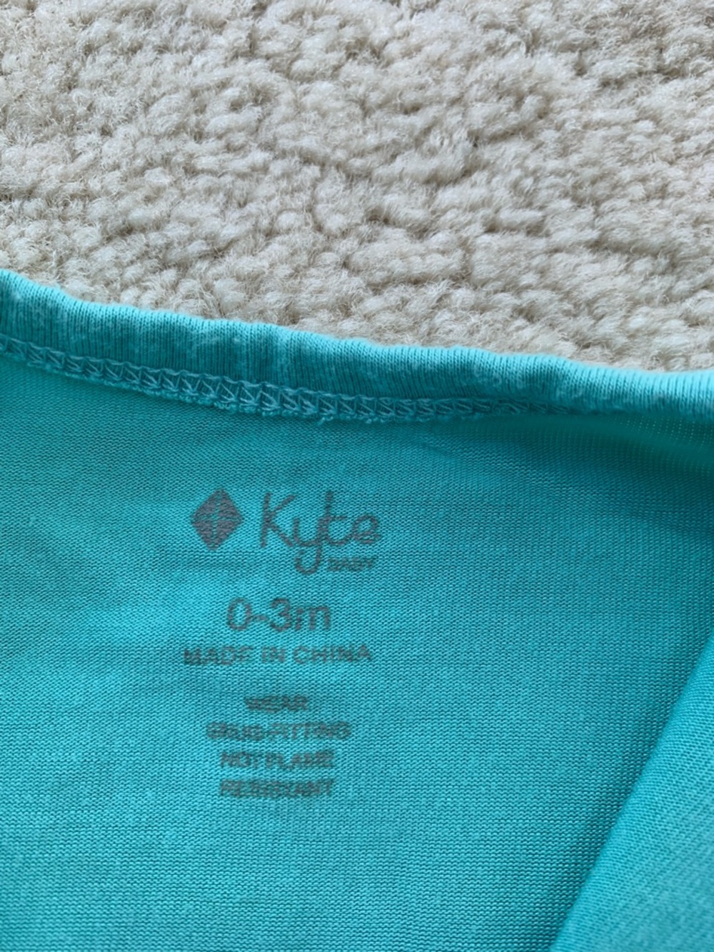 Kyte Baby Size 0-3 and 3-6 Months Blue Grey Teal Bamboo Sleeper Pajamas Bundle - Picture 6 of 11